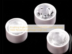 8 kątów oświetlenia Φ15mm Rozmiar 3030/3535 diody LED wysokiej mocy odporność na wodę lekka waga pojedynczy obiektyw