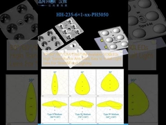 30°/60°/90°/T2M/T3M/T4M Dostępne 5050LED Wysokiej przenośności Przeciwświetlenie Łatwe w instalacji Soczewki światłowe Do oświetlenia ulicznego i powodziowego