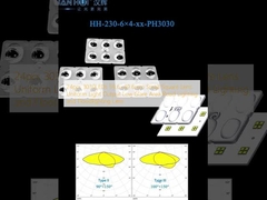 24 sztuk 3030LEDs 59,6×49,6 mm Mały obiektyw kwadratowy Jednolity światło wyjście Obszar niskiego blasku Oświetlenie drogowe i reflektory Obiektyw