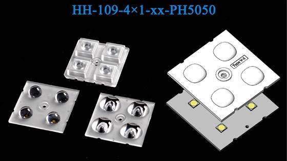 50×50mm Dimensions 4pcs 5050LEDs Multiple Beam Angles Low Glare Street&Flood Lighting Lens