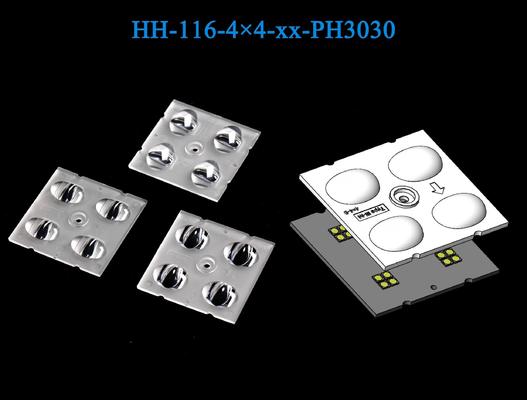 Easy Install Square Lens 50×50mm 13 Types Beam Angles High Efficiency Area Lighting Lens