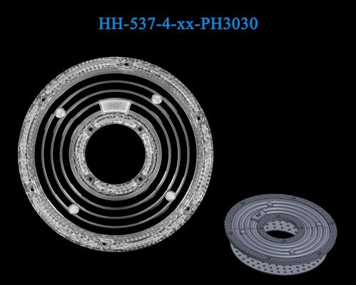 ECO PC Materials Φ183mm Dimensions Glare Reduction 4 Rings 2835LEDs UFO High Bay Lighting Lens