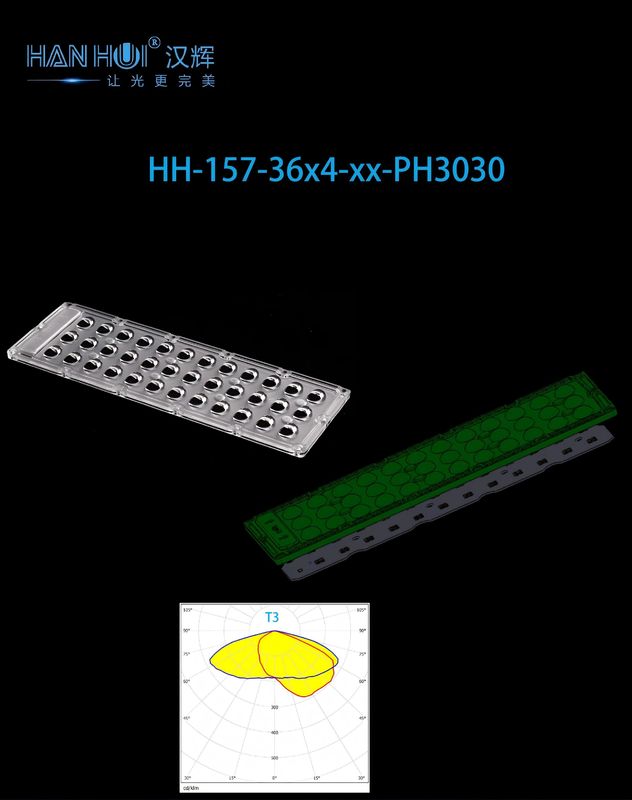 High-Power Street Lighting Lens: Better Efficiency and Low Glare with 144 pcs of 3030 LEDs